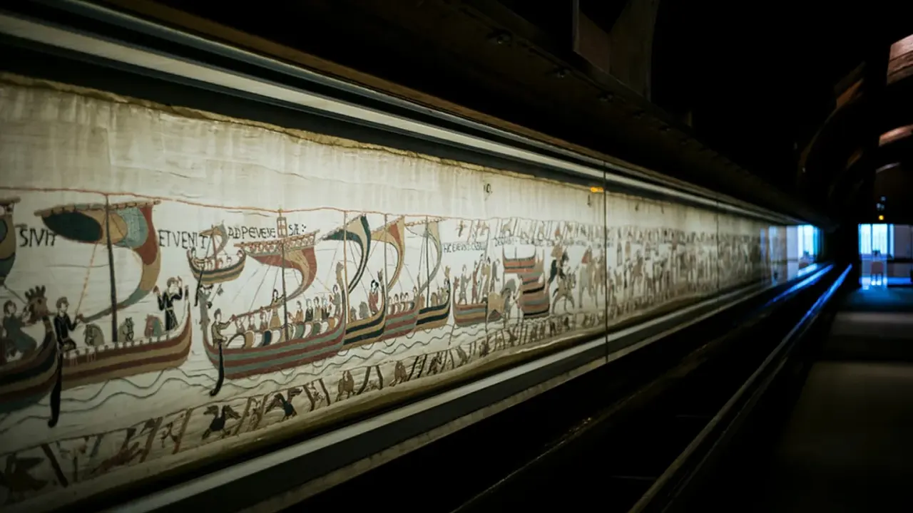 Emmanuel Macron à Londres pour inaugurer l'exposition historique de la tapisserie de Bayeux