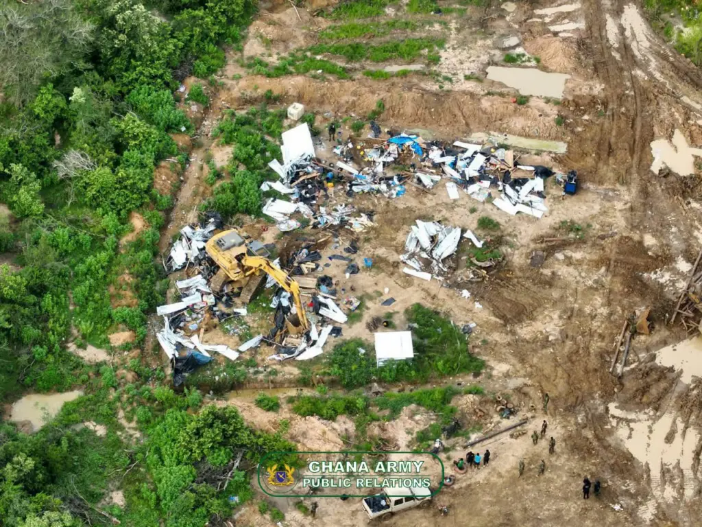 Dix arrestations lors d'une opération contre l'orpaillage illégal dans la région de Savannah au Ghana