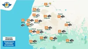 L'ANACIM prévoit une instabilité météorologique marquée par des orages sur le centre et le sud du Sénégal
