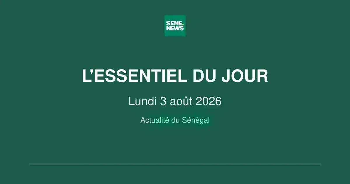 Sénégal : pluies, coupures d'électricité et tensions administratives ce 3 août 2026