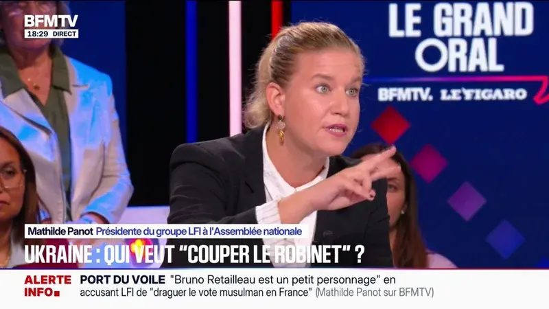Mathilde Panot défend le maintien de l'aide française à l'Ukraine « jusqu'à la fin de l'agression russe »
