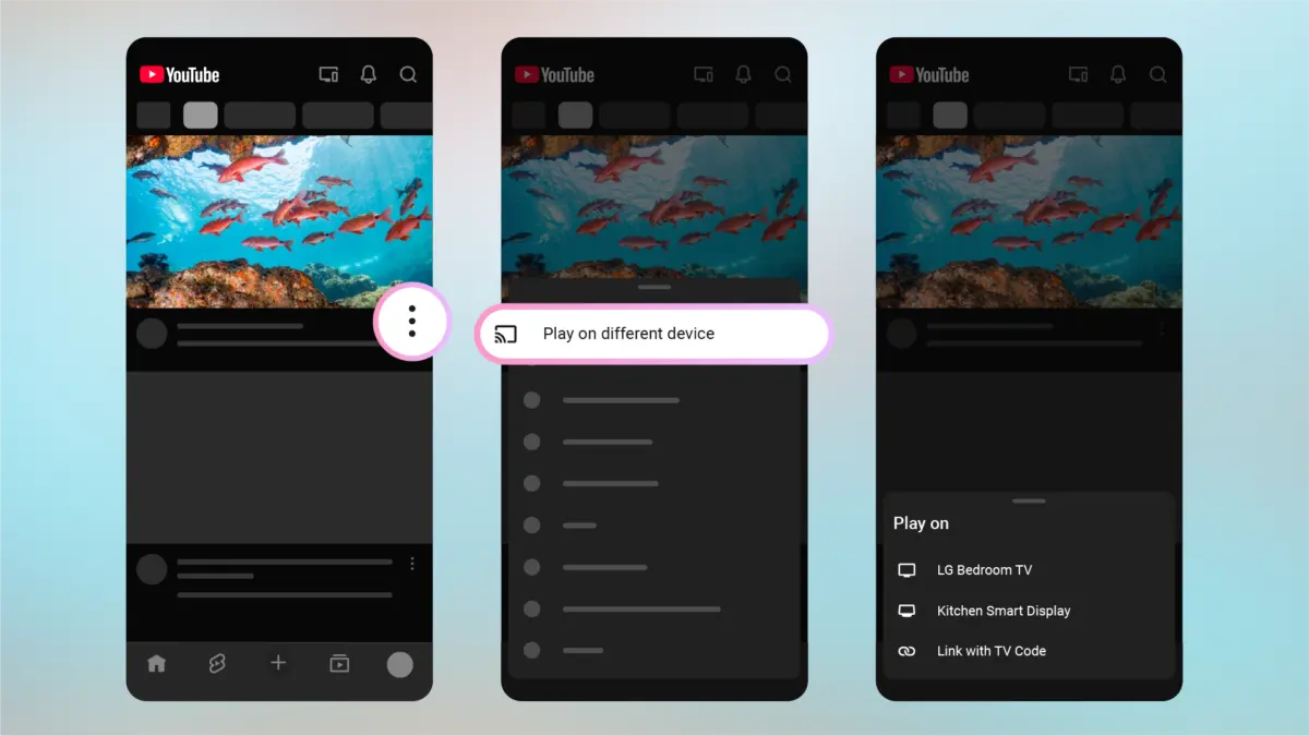 YouTube lance une fonctionnalité pour basculer facilement ses vidéos du smartphone vers la télévision