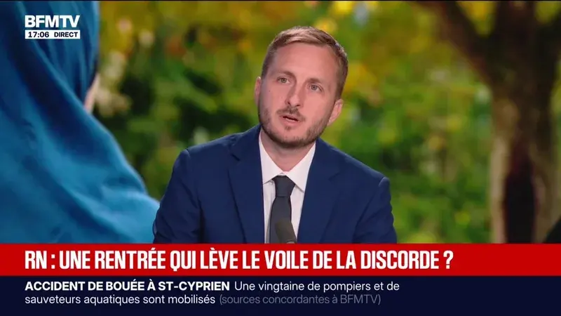 Le projet du Rassemblement national d'interdire le voile dans l'espace public suscite un vif débat politique en France