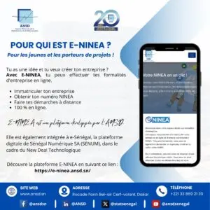 Le Sénégal lance E-NINEA : l’immatriculation d’entreprise en ligne désormais sans paperasse ni déplacement