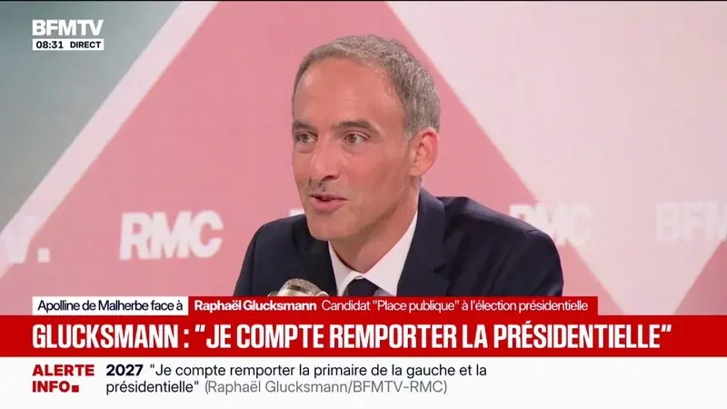Présidentielle française 2027 : Raphaël Glucksmann appelle la gauche à sortir de son immobilisme