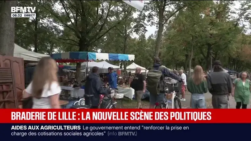La Braderie de Lille devient une scène politique à un an de la présidentielle française