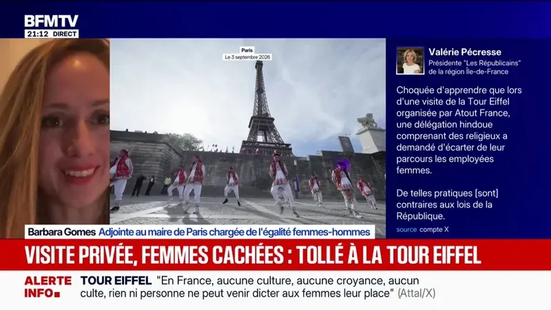Discrimination de genre à la tour Eiffel : la adjointe au maire de Paris exige des sanctions après l'éviction des femmes lors d'une visite hindoue