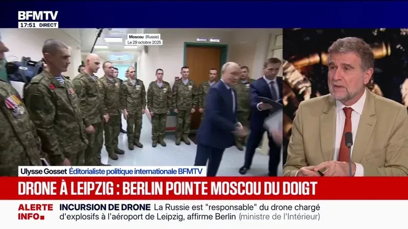 Berlin accuse formellement Moscou et ferme deux représentations russes en riposte au drone de Leipzig