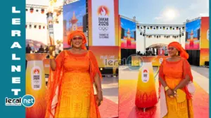 Keisha Khadija Deme, l’une des cent femmes sénégalaises d’exception, porte la flamme des Jeux Olympiques de la Jeunesse 2026 à Dakar