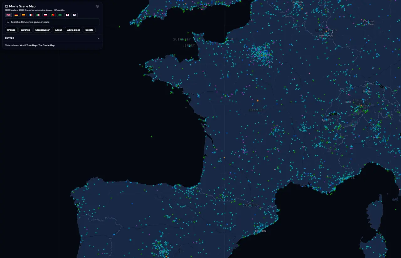 Movie Scene Map : une cartographie numérique mondiale des lieux de tournage cinématographiques