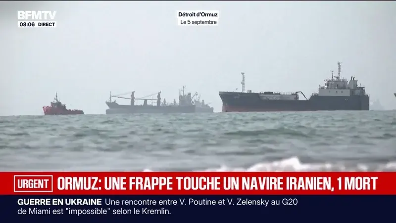 Une frappe meurtrière contre un navire iranien dans le détroit d'Ormuz intensifie les tensions avec les États‑Unis