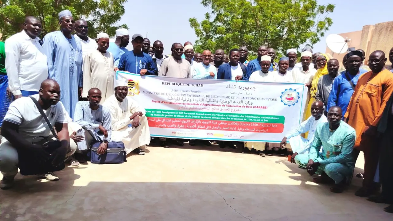 Chad : plus de 2 000 acteurs de l’éducation mobilisés dans l’Ouaddaï pour renforcer l’enseignement bilingue et les compétences en mathématiques