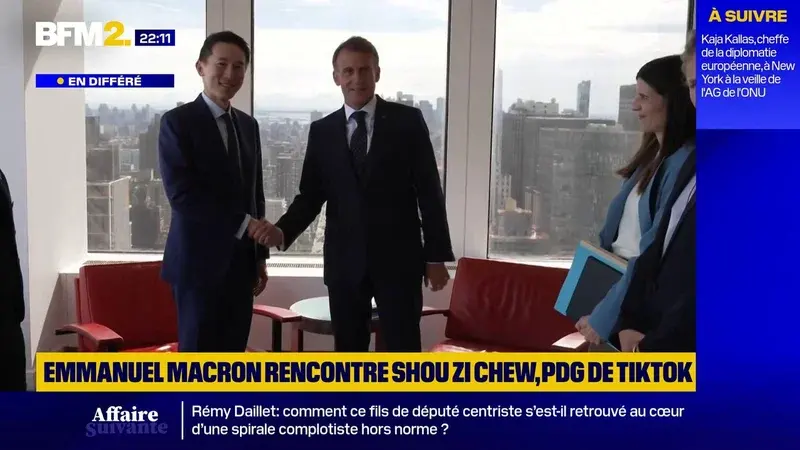 Macron rencontre le PDG de TikTok à New York à la veille du débat de l'Assemblée générale des Nations Unies