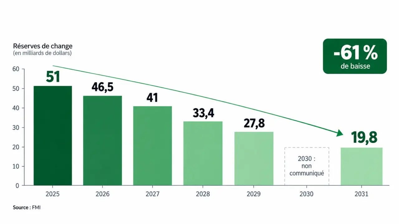 Algérie : le FMI anticipe une érosion continue des réserves de change d'ici 2031