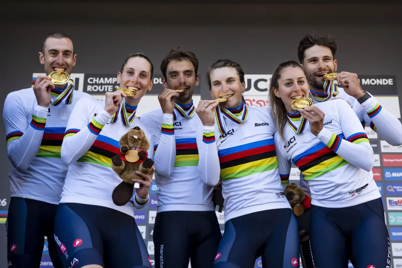 L'Italie s'impose au contre‑la‑montre mixte des Mondiaux de cyclisme à Montréal, tandis que le Canada peine à suivre