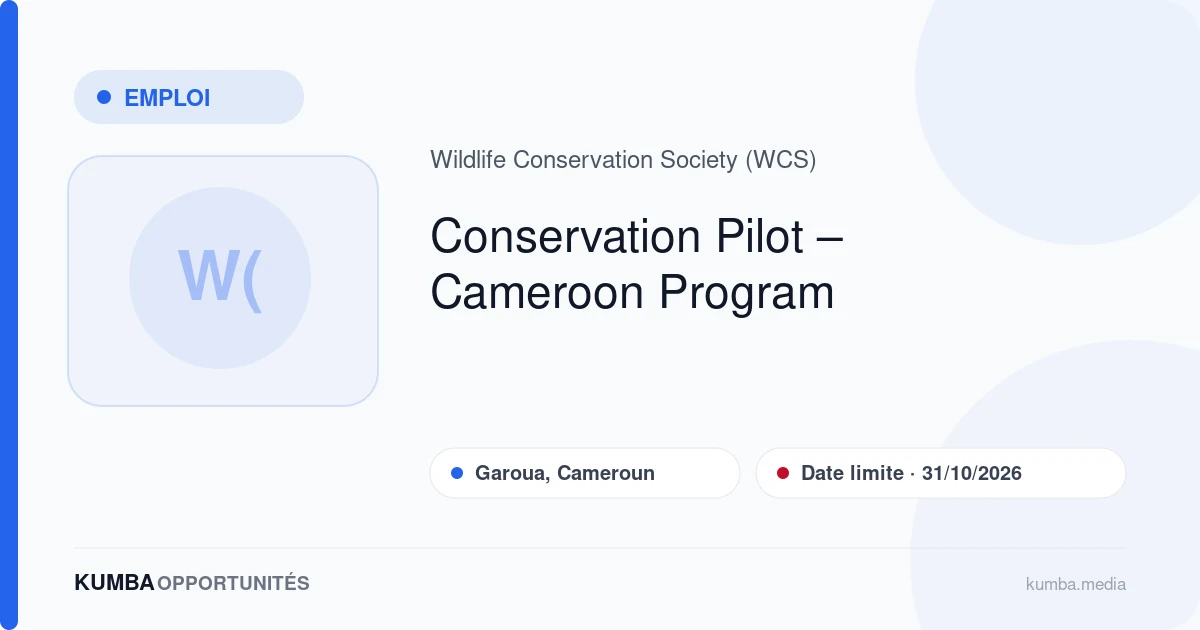 Conservation Pilot – Cameroon Program